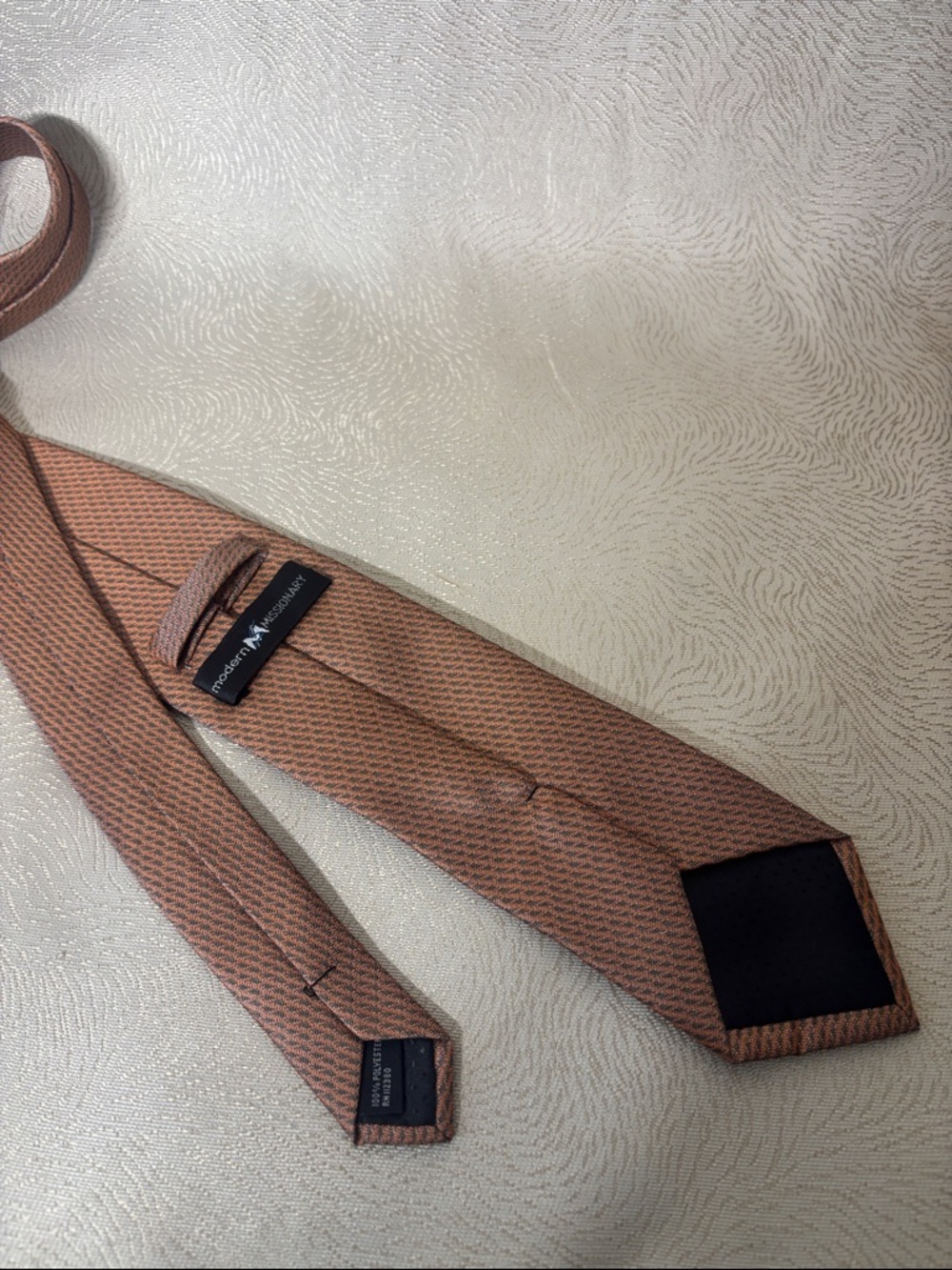 Modern Missionary Copper-Brown Textured Men’s Tie 0158